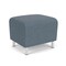 Lesro Siena Lounge Reception 1 Seat Bench, Brushed Steel, RF Serene Upholstery SN1001 - alternate 3